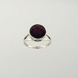 Garnet 14x14 round facet Ring