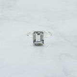 Green Amethyst 8x10mm faceted Ring