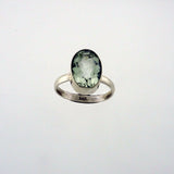 Ring Green Amethyst Facet 15x11mm
