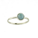 Larimar7mm round cabochon Ring