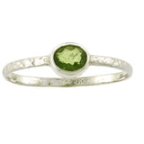 Peridot Faceted 5x4mm oval Ring