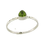 Peridot Faceted 5x5mm Ring