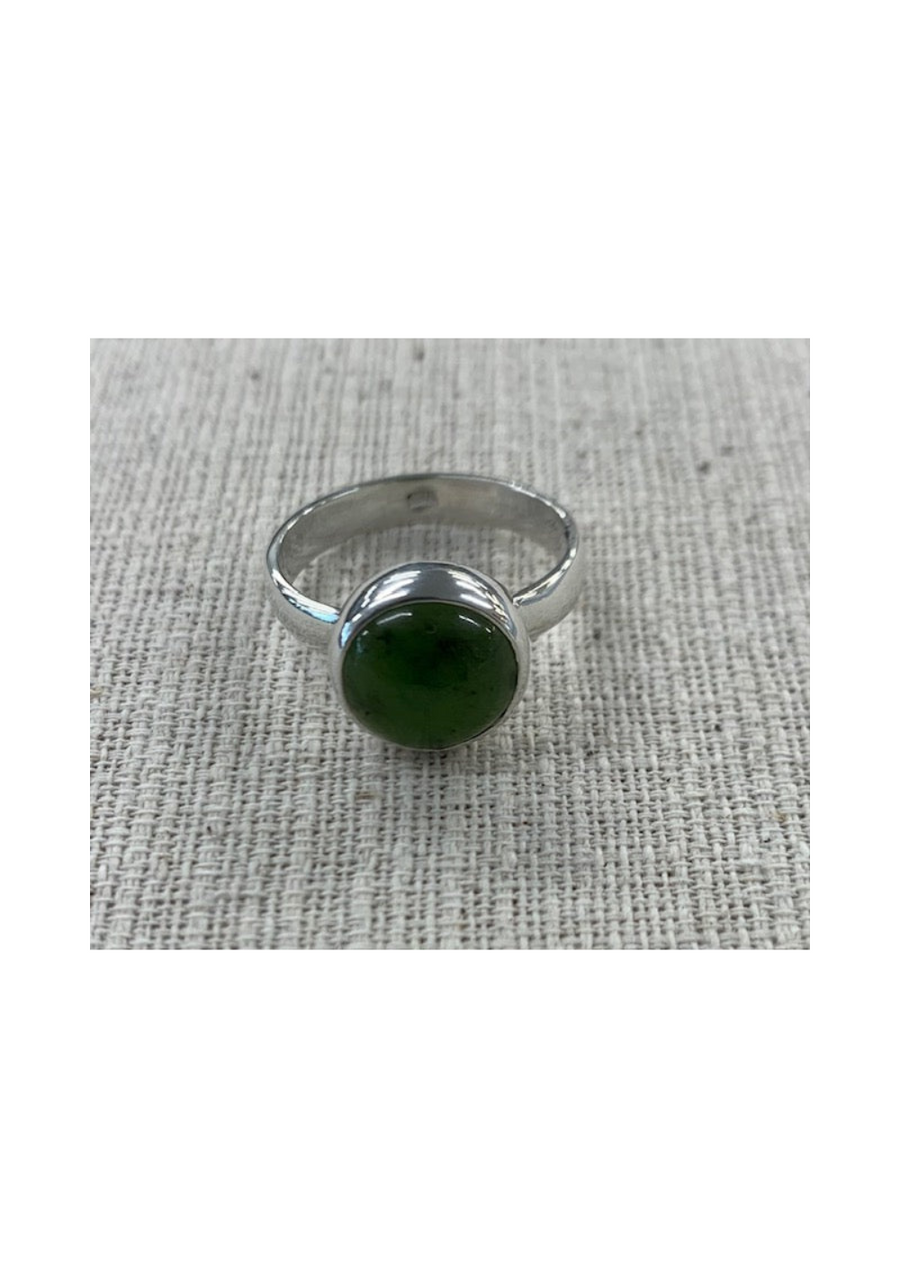 New Zealand Pounamu Ring set in Sterling Silver