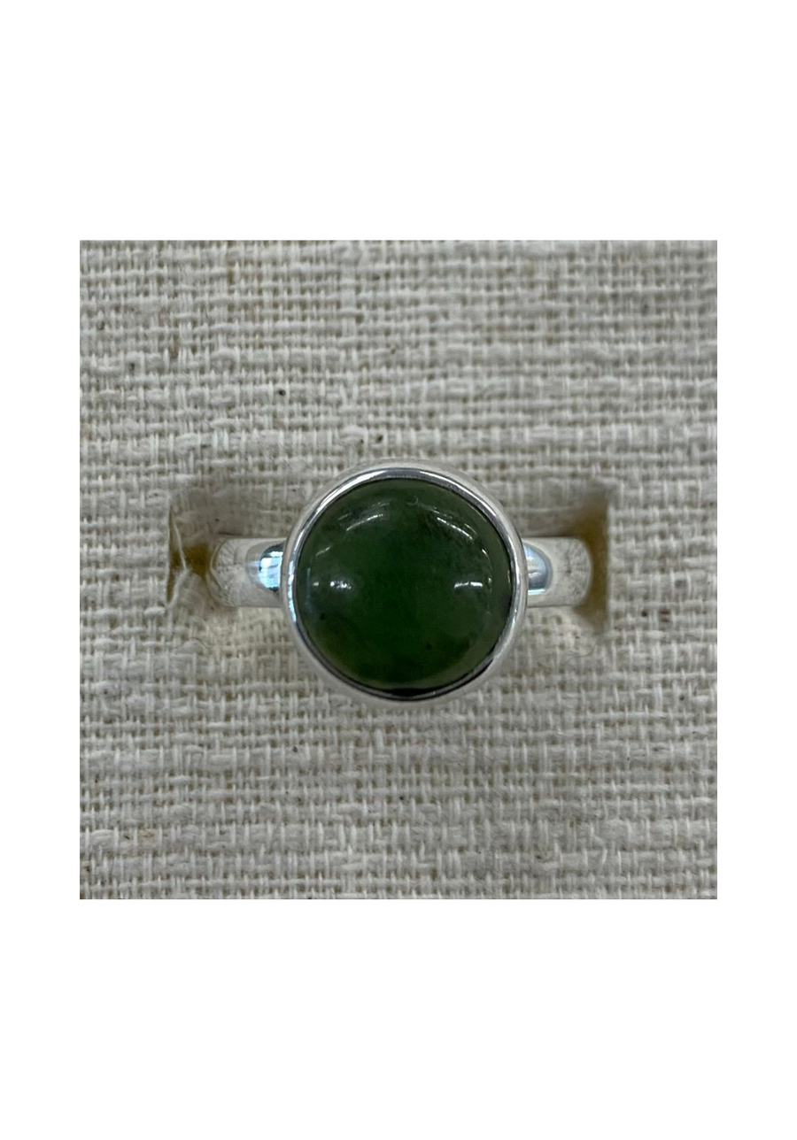 New Zealand Pounamu Ring set in Sterling Silver