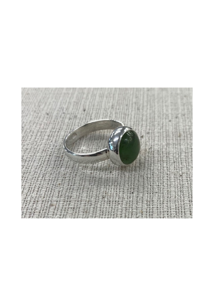 New Zealand Pounamu Ring set in Sterling Silver