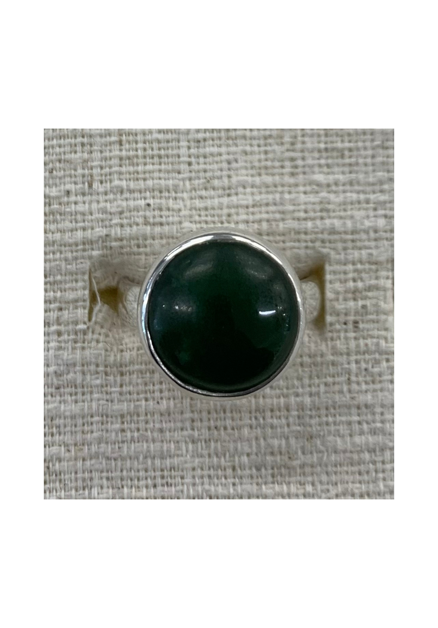 New Zealand Pounamu Ring set in Sterling Silver