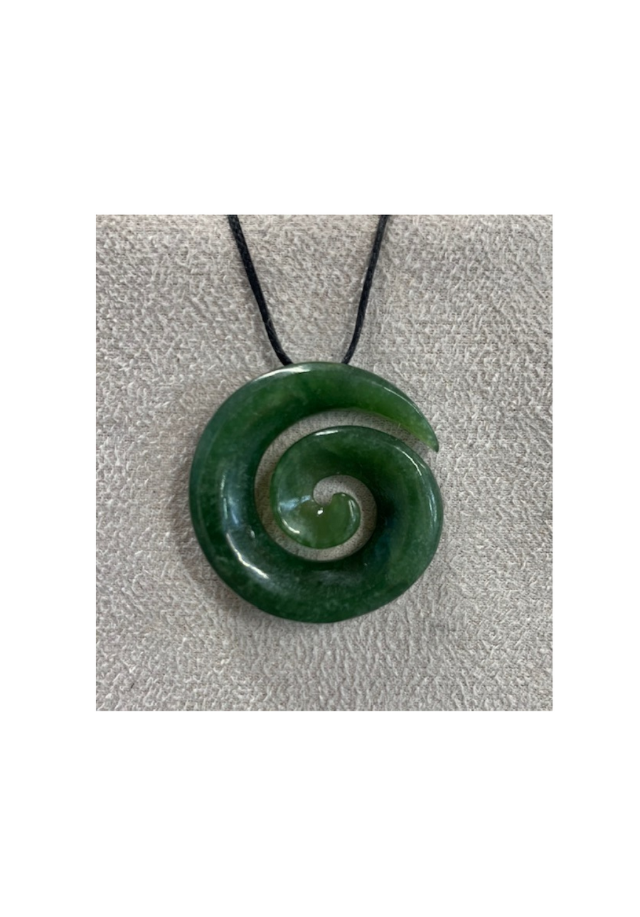 New Zealand Pounamu Koru (Spiral) Necklace