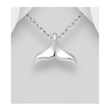 Whale Tail Pendant Small Sterling Silver