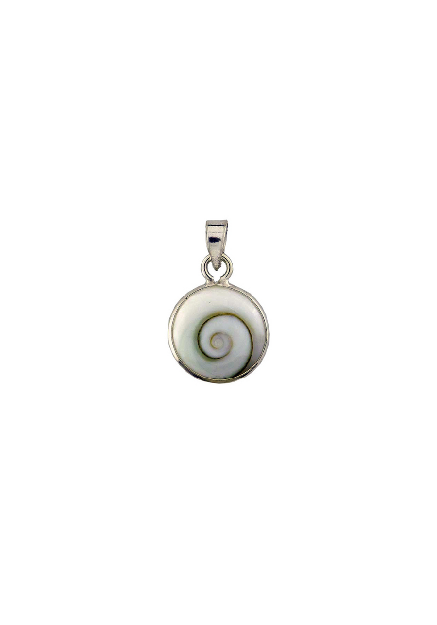 Cats Eye Pendant Round Sterling Silver