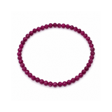 Faceted Ruby Bracelet on Elastic