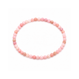 Faceted Pink Opal Bracelet on Elastic