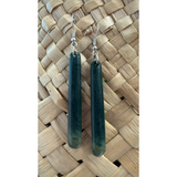New Zealand Pounamu Roimata (Drop) Earrings 65mm