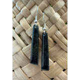 NZ Pounamu Roimata (Drop) Earrings 55mm