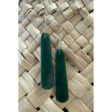 NZ Pounamu Roimata (Drop) Earrings 48mm