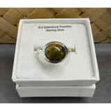New Zealand Pounamu Ring in Sterling Silver