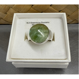 New Zealand Pounamu Ring in Sterling Silver