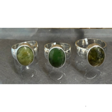 New Zealand Pounamu Ring in Sterling Silver