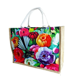 Shopping Bag - Fantail in Peonies