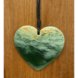 New Zealand Pounamu (Greenstone) Heart Pendant