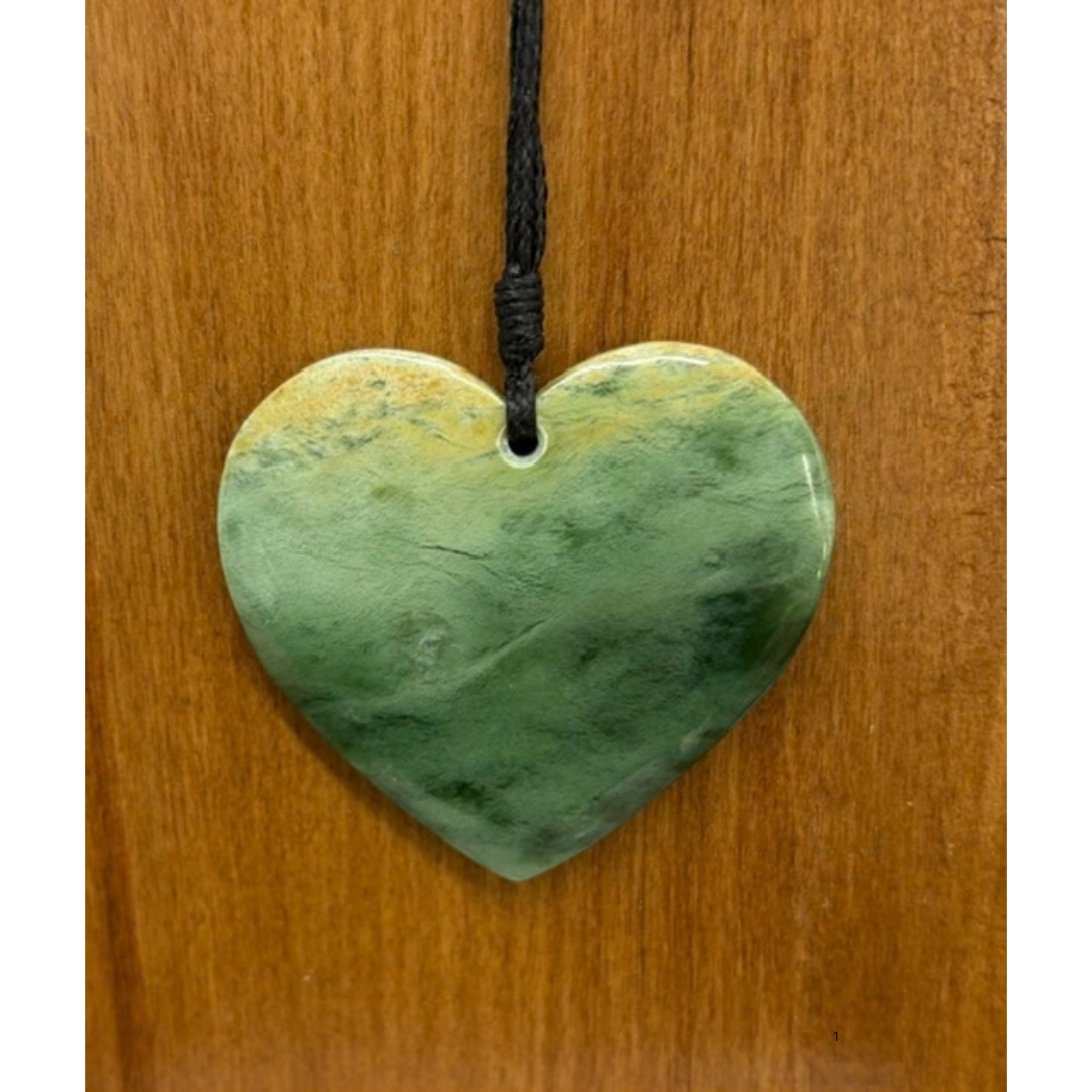 New Zealand Pounamu (Greenstone) Heart Pendant