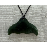 New Zealand Pounamu (Greenstone) Muri Paraoa (Whale Tail) Necklace.