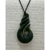 New Zealand Pounamu (Greenstone) Hei Matau (Hook) Necklace
