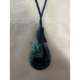 New Zealand Pounamu (Greenstone) Hei Matau (Hook) Pendant
