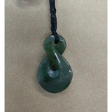 New Zealand Pounamu Single Twist (Pikorua) Pendant
