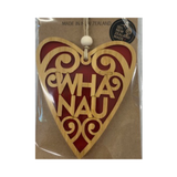 Hanging Heart Ornament - Whānau Red
