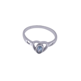 Blue Topaz Heart Ring