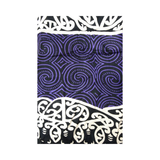 Sarong Spiral/Koru design on Purple & White