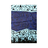 Sarong Spiral/Koru design on Blue
