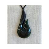New Zealand Pounamu Hei Matau (Hook) Necklace