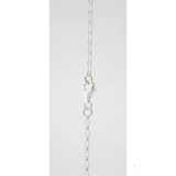 Sterling Silver Oval Belcher Chain (Fine - 45cm)