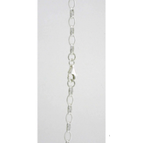Sterling Silver Oval Belcher Chain - 50cm