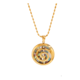 Gold Plated Stainless Steel Pāua Koru Necklace