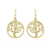 Tree of Life Earring Gold Plated