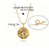Gold Plated Stainless Steel Pāua Koru Necklace