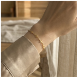 18K Gold Plated Stainless Steel Cross Bracelet