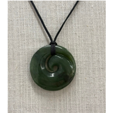 New Zealand Pounamu (Greenstone) Koru (Spiral) Necklace