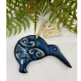 Michelle Bow Large Kōwhaiwhai Koru Ceramic Kiwi