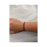 Faceted Ruby Bracelet on Elastic