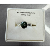 New Zealand Pounamu Ring in Sterling Silver