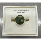 New Zealand Pounamu Ring in Sterling Silver