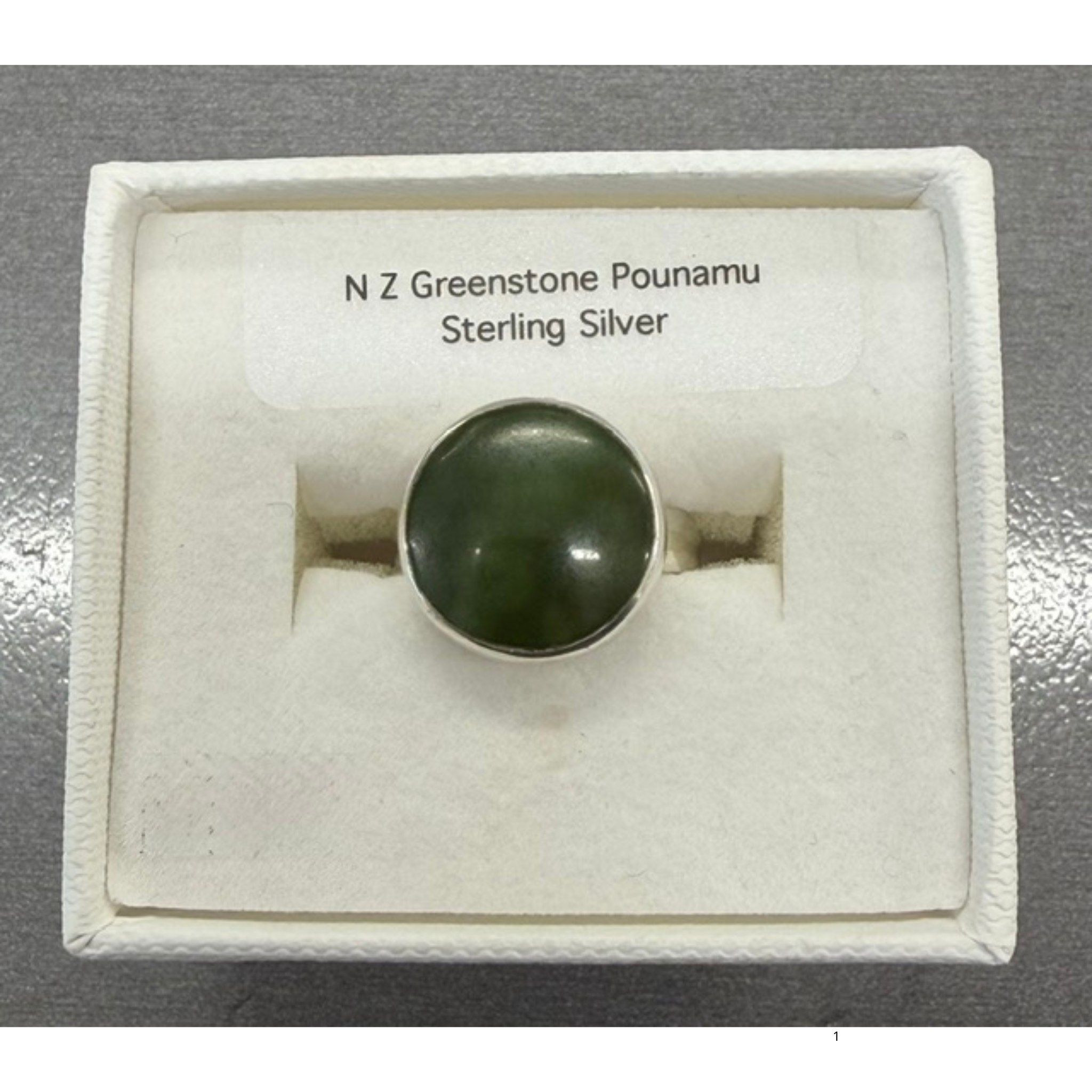 New Zealand Pounamu Ring in Sterling Silver