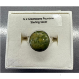 New Zealand Pounamu Ring in Sterling Silver