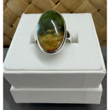 New Zealand Pounamu Ring in Sterling Silver