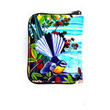 Leather Wallet - Rangitoto and Fantail
