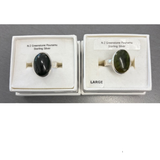New Zealand Pounamu Ring in Sterling Silver