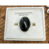 New Zealand Pounamu Ring in Sterling Silver